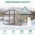 thumbnail image 5 of CazToi 8x10 FT Outdoor Greenhouse Polycarbonate Walk-in with Roof Vent & Aluminum Frame, 5 of 12