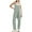 Bean Green, variant on FLMEI Women Casual Overalls Sleeveless Loose Jumpsuits Cotton Summer One-Piece Pants Women's Tank Bodysuit with Pockets S-XXL