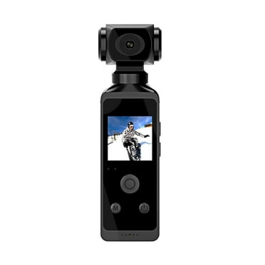 4K Pocket Action Camera HD LCD Screen 270° Rotatable Mini Sports Camera With Waterproof Case For Helmet Travel ,Convenient Dual-Display
