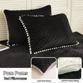 thumbnail image 2 of LIFEREVO Luxury Plush Shaggy Duvet Cover Set, Soft Velvet Fluffy Furry Duvet Cover Set(1 Faux Fur Fuzzy Comforter Cover + 2 Pom Poms Pillow Cases) Solid Bedding Set, Zipper Closure(Full/Queen, Black), 2 of 7