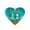 Blue E, variant on Handcrafted Heart-Shaped Sea Glass Friendship Decoration - Sustainable Keepsake Ornament for Home Decor and Cherished Relationships blue