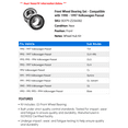 thumbnail image 2 of Front Wheel Bearing Set - Compatible with 1990 - 1997 Volkswagen Passat 1991 1992 1993 1994 1995 1996, 2 of 2