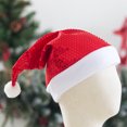 thumbnail image 5 of nipocaio 2 Pcs Chapeau de Noël Rouge Vert Pailleté Adulte Décoration de Fête Coiffe, 5 of 5