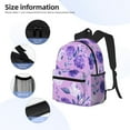 thumbnail image 3 of Disketp Violet Mochila Ligera Clásica con Múltiples Bolsillos, Mochila Casual para Hombre y Mujer, Ideal para Escuela, Trabajo y Viajes, 3 of 6