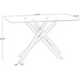 thumbnail image 2 of 51.18" Rectangular Glass Dining Table, Tempered Glass Kitchen Tabe with Metal Legs, Stylish and Sturdy Dinner Table for Home and Outdoor Dining (Black, 51.18''), 2 of 7