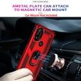 thumbnail image 4 of Starshop Case for Motorola Moto G Pure, +Glass Screen Protector Drop Protection Ring Kickstand Cover Red, 4 of 8