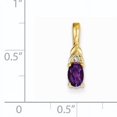 thumbnail image 3 of Finest Gold 14K Amethyst & Diamond Pendant, 3 of 3