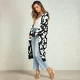 thumbnail image 4 of Women'S Cardigan Sweaters Leopard Long Sleeve Open Front Outwear Fall Winter Loose Knit Cheetah Long Cardigan, 4 of 8