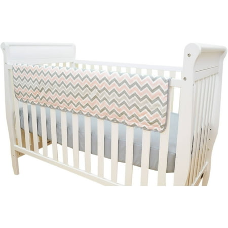 Tl Care Crib Rail Cover Pink Zigzag Walmart Com