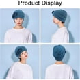 thumbnail image 6 of PHOGARY 4pcs Chemo Headwear for Women, Turbans Cap Beanie Hat Head Wraps Hair Coverings for Women, Women's Sleep Caps Chemo Cancer Hat with Flower Design, 4 Colors, 6 of 7