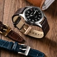 thumbnail image 3 of ANBEER 20mm Italian Alligator Grain Embossed Pattern Leather Watch Strap,Quick Release Calfskin Replacement Watch Band for Men Women,Dark Brown with Silver Buckle, 3 of 7