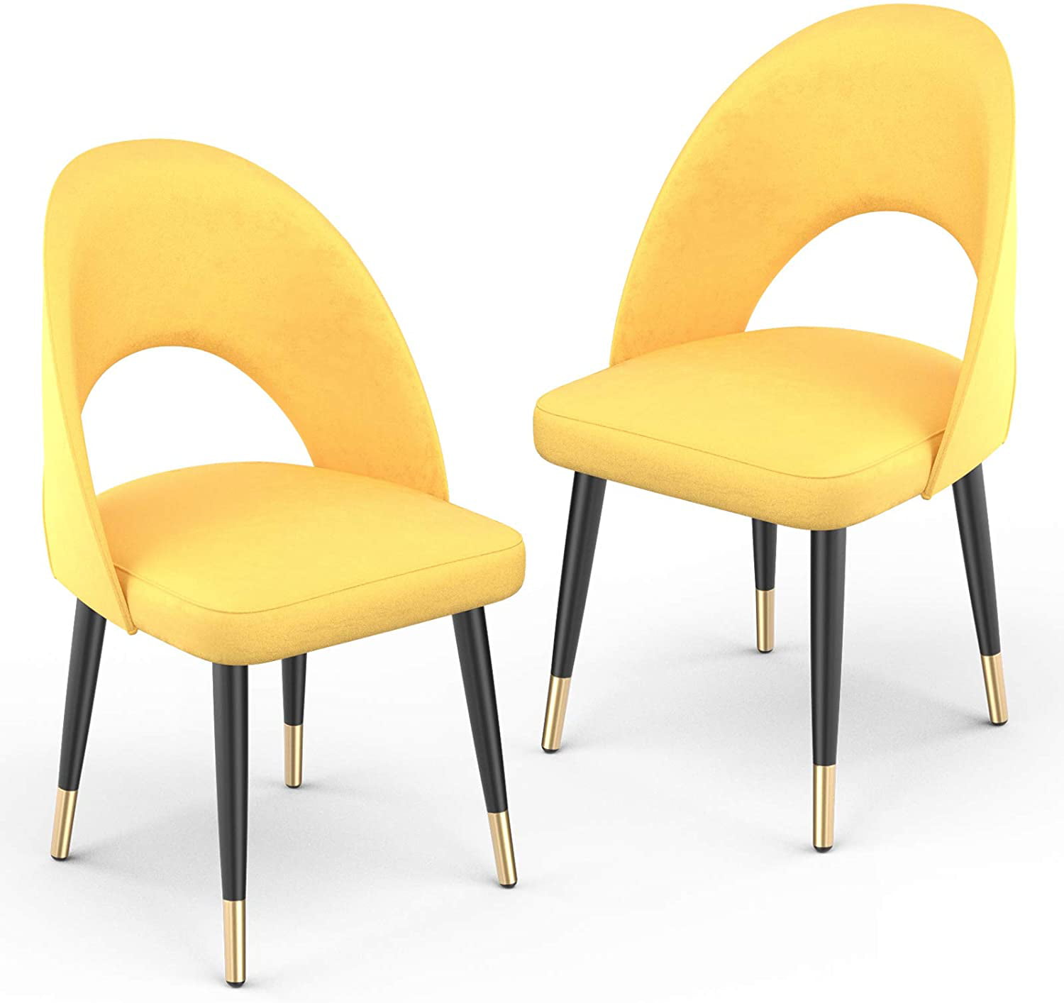 Mecor Modern Velvet Dining Chairs Set of 2, Velvet Upholstered Side