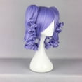 thumbnail image 3 of Unique Bargains Wigs for Women 14" Purple Curly Wig with Wig Cap Shoulder Length Ponytail, 3 of 6