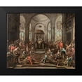 thumbnail image 2 of Magnasco, Alessandro 14x12 Black Modern Framed Museum Art Print Titled - Interior of a Synagogue, 2 of 5