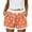 Orange, variant on Women's Star Print Shorts High Waisted Drawstring Lounge Shorts Color Block Elastic Waist Shorts with Pockets Summer Sleep Shorts High Waisted Shorts