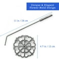 thumbnail image 7 of Bunuelos Mold with Handle, 4.7-Inch Cast Aluminum Rosette Iron Set, Molde Para Buñuelos, 7 of 7