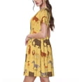 thumbnail image 2 of Lsque Cute Animals Print Women's Casual Dress T-Shirt Summer Short Sleeve Scoop Neck Swing Dresses, 2 of 6