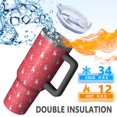 thumbnail image 5 of Christmas 40oz Tumbler– Stainless Steel Insulated Tumbler with Handle and Straw, Large Capacity Travel Cup for Hot & Cold Drinks, 5 of 7
