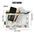 thumbnail image 3 of Cute Cats and Fruits 2 Pack Pencil Pouch for 3 Ring Binder Smooth Zipper Folders with Pockets Clear Window Pencil Case, 3 of 6