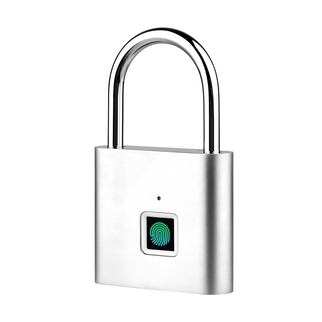ikayaa Smart Fingerprint Padlock Rechargeable Keyless 10 Fingerprints Morse Code Emergency Unlocking Easy Operation IP56 Waterproof -theft Padlock Door Luggage Backpack Lock