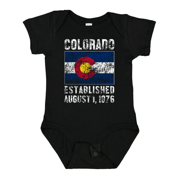 Inktastic Established August 1, 1876 Colorado Flag Boys or Girls Baby Bodysuit