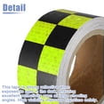 thumbnail image 5 of Unique Bargains 5cmx10m Fluorescent Yellow and Black Car Checkered Reflective Stickers Safety Warning  Protector, 5 of 6