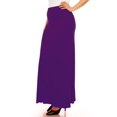 thumbnail image 2 of Women's Plus Size High Waist A-Line Maxi Skirt, 2 of 7