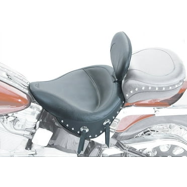 Mustang Wide Studded Solo Seat w/Driver Backrest (79104)