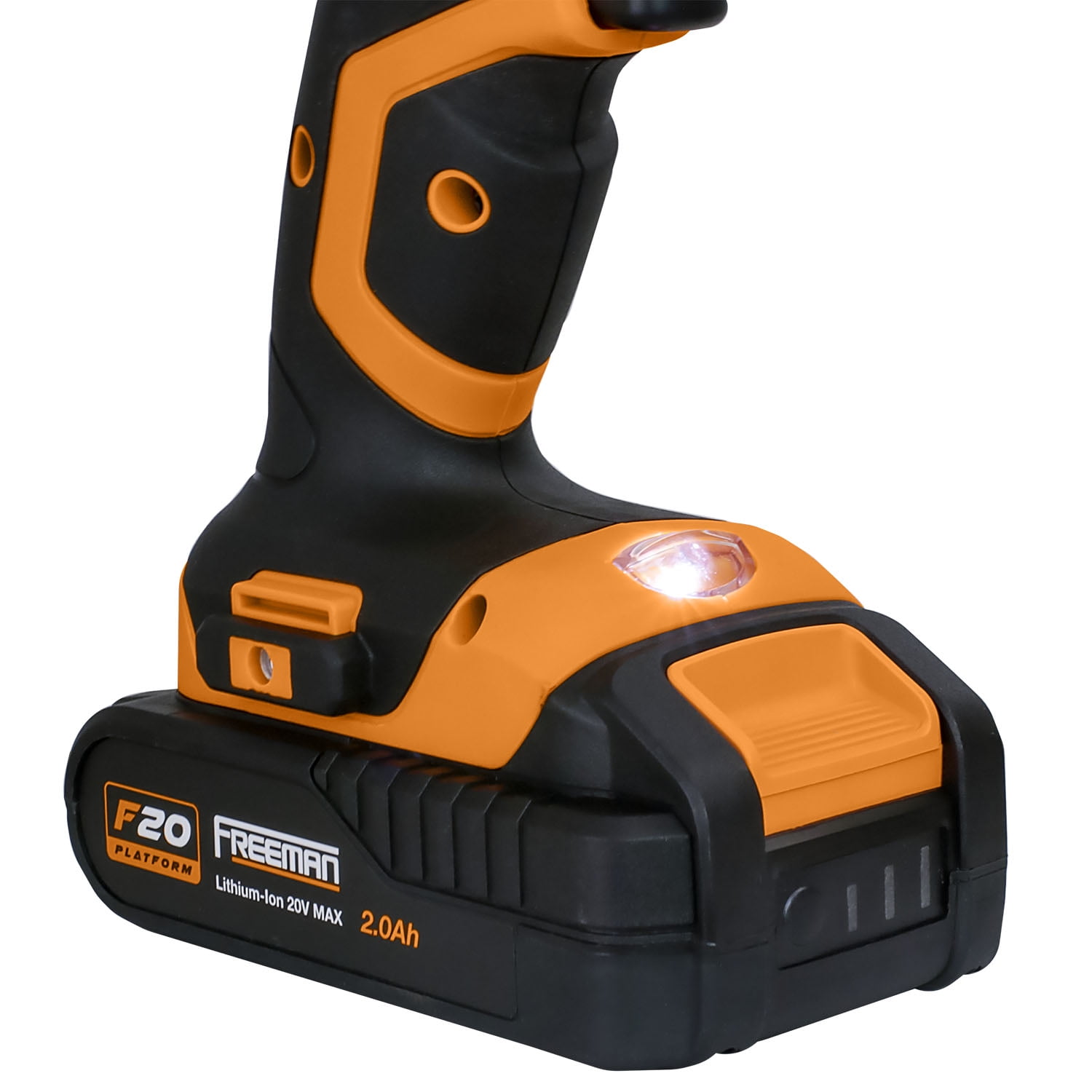 Freeman PECCKT 20 Volt Cordless Hammer Drill, Impact Driver, and LED Light Combo Kit with Lithium-Ion Batteries, Charger, and Bag
