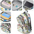 thumbnail image 4 of Colorful Dinosaur with Roar Pattern Cute School Backpack Bag with Padded Back and Adjustable Shoulder Straps 16.9 X 12.6 X 5.9 Inches, 4 of 5