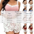 thumbnail image 4 of Bovxnpu Women's Pajamas Set Short Sleeve Crew Neck Top Shorts Pajamas Set Sleepwear Sleepwear, 4 of 7