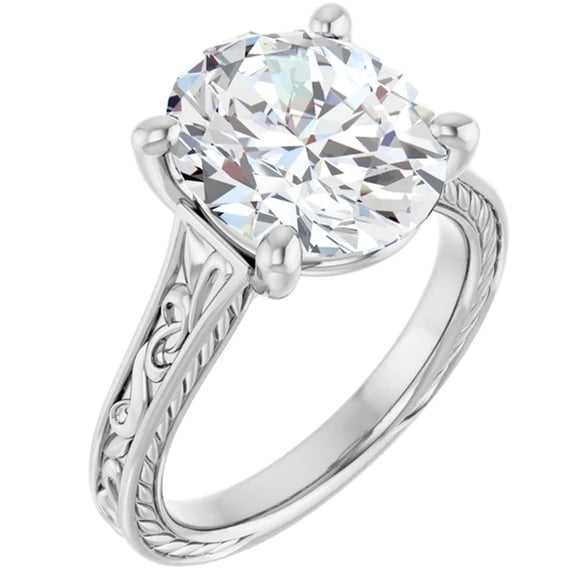 2 Carat Oval Lab Grown Diamond Engagement Ring