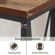 70 Console Table Entryway Sofa Table with Power Outlets,Rustic Brown