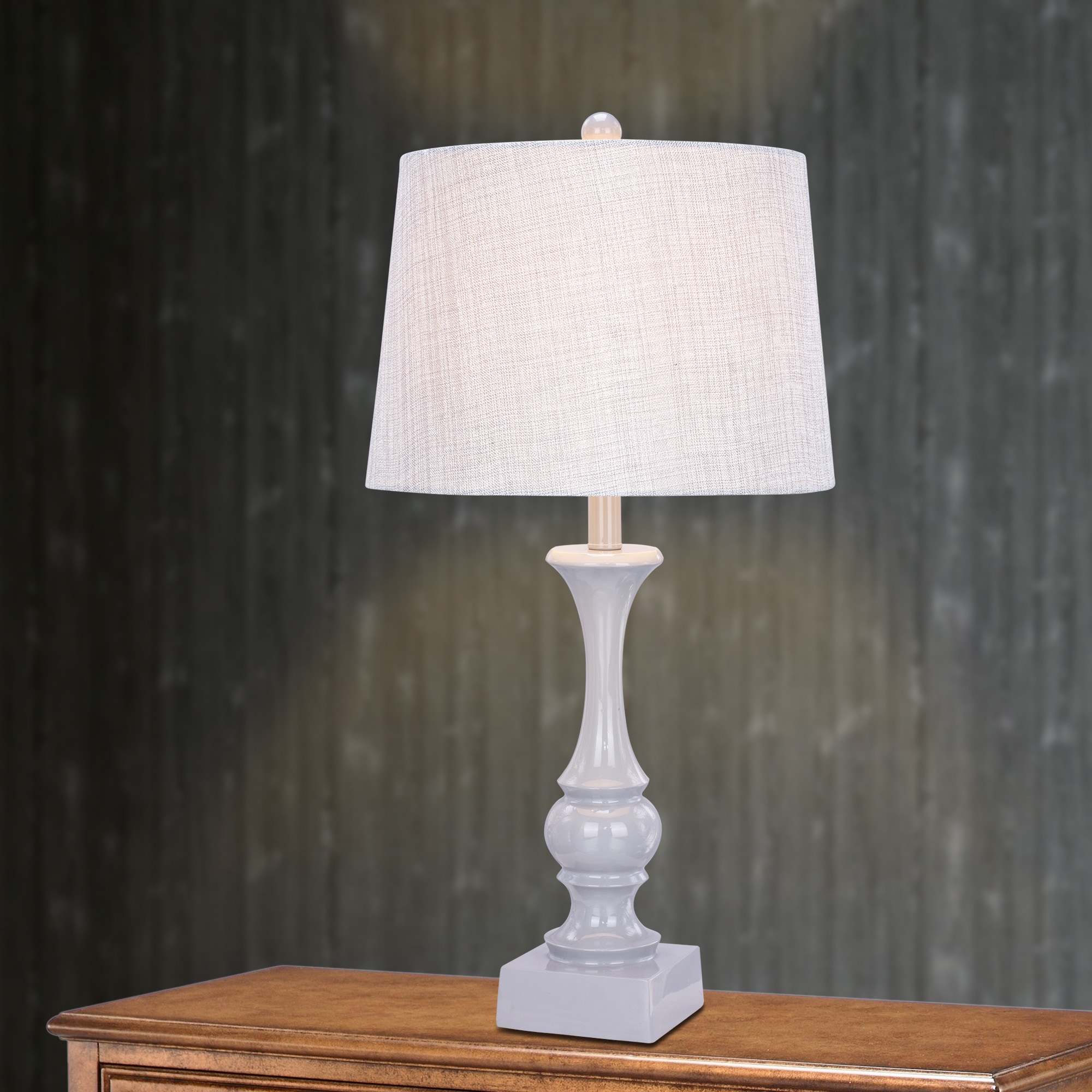 Fangio Lighting 28 inch Resin Table Lamp in Cool Grey Finish Walmart