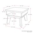thumbnail image 4 of CorLiving Hollywood Mid-Century Dark Grey Square Indoor Side Table with Peek-a-Boo Storage Shelf, 4 of 8