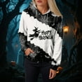 thumbnail image 5 of Kaprioy Halloween Sweatshirts for Women Pullover Sweatshirt Drawstring Fall Fashion Spooky Spider Printed Hoodie Long Sleeve Tops with Pocket Dark Gray, XXXL, 5 of 6