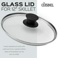thumbnail image 3 of Pre-Seasoned Cast Iron Skillet (12-Inch) with Glass Lid and Handle Cover Oven Safe Cookware, 3 of 9