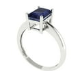 thumbnail image 2 of 1.75 ct Radiant Cut Simulated Blue Sapphire Solitaire Engagement Ring for Women in 18K White Gold, 2 of 5