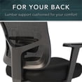 thumbnail image 3 of Pemberly Row High Back Contemporary Fabric Executive Office Chair in Black, 3 of 6