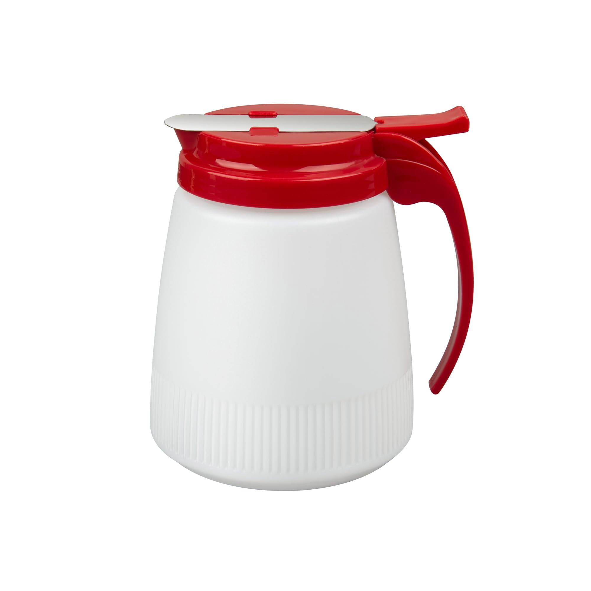 -chef 101 32 Ounce All Purpose Syrup Dispenser  1 Honey - Red Top Stainless Steel Slide Cover Plastic Pancake Bottle For Diners Restaurants Home