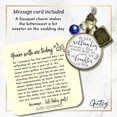 thumbnail image 2 of Bouquet Charm On Your Wedding Day Mom Dad White Blue Bridal Photo Memorial Frame, 2 of 9