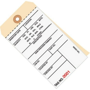Box Partners Inv.Tag,2 Part Carbonless # 8,(2000-2499) - BXP G15051