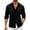 Black, variant on Mens Shirts Printed Short Sleeve V Neck Casual Loose Shirts for Men Khaki S