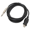 thumbnail image 2 of Octpeak USB Guitar Cable USB Interface Male To 6.35mm Mono Male Electric Guitar Cable For Instrument Recording Singing /9.8ft,USB Guitar Cord,3Meters Guitar Audio Cable, 2 of 8