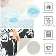 thumbnail image 7 of GZHJMY Hawaiian Black Floral Bathroom Rug Rectangular Bath Mat Non Slip Bath Rugs Absorbent Shaggy Bathmats for Sink Shower 16" x 24", 7 of 7