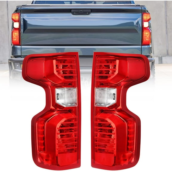 Nilight Taillight Assembly Compatible with 2019 2020 2021 2022 2023 2024 Chevy Silverado 1500 2020-2024 2500HD 3500HD Rear Lamp Replacement OE Style Driver and Passenger Side