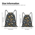 thumbnail image 2 of Disketp Flowers Butterfly Drawstring Backpack Drawstring Gym Bags Draw String Bags for Sports, Gym, Travel, Swimming, Beach-Small, 2 of 6