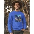 thumbnail image 2 of Summer Vibes Sunset Beach Sweatshirt Men -GoatDeals Designs, Male x-Large, 2 of 4