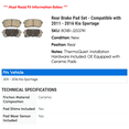 thumbnail image 2 of Rear Brake Pad Set - Compatible with 2011 - 2016 Kia Sportage 2012 2013 2014 2015, 2 of 2
