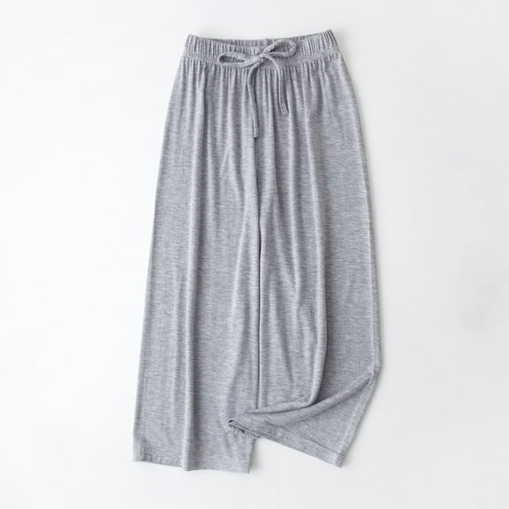 hengsof Girls Wide Leg Anti Mosquito Leggings, Summer Solid Color Elastic Waist Cool Comfortable Trousers, Sizes 4-15 Years Old